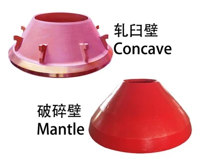 concave wall (fixed cone liner) and crushing mantle (moving cone liner) concave wall (fixed cone liner) and crushing mantle (moving cone liner)